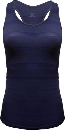 Phat Buddha Women York Racerback Tank Top In Navy Blue