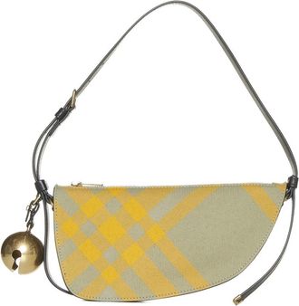 Burberry Sling Shield Schoudertas met Ruitpatroon - Dames - Schoudertassen - Veelkleurig - ONE Size - Wol - Tassen