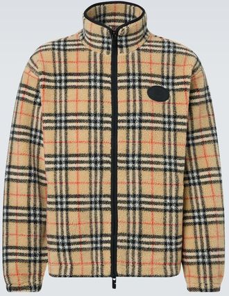 Burberry Burberry Check wool-blend zip-up jacket