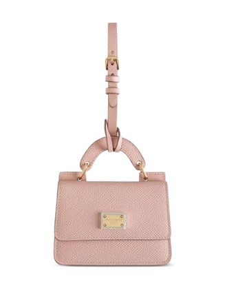 Dolce & Gabbana logo-plaque bag charm - Rosa