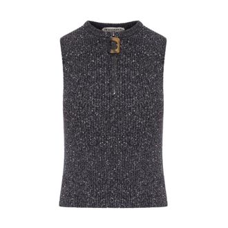 J.W.Anderson Camiseta sin mangas con cremallera - Knitwear - Mujer - Negro - M