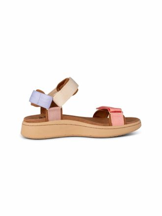 Woden Womens Line Sandal In Butter Multi