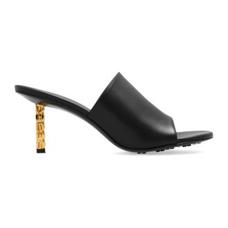 Givenchy G Cube Mules met Hak - Dames - Muiltjes - Zwart - 36 EU - Leer - Schoenen