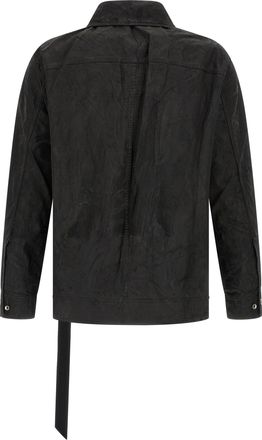 Rick Owens Mens Black Cotton Denim Jacket Clothing