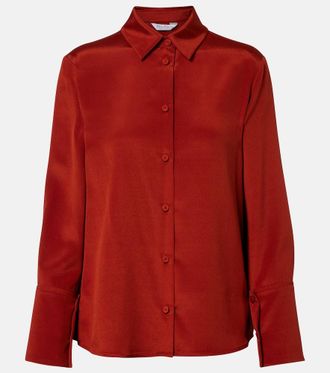Max Mara Voliera silk-blend satin shirt
