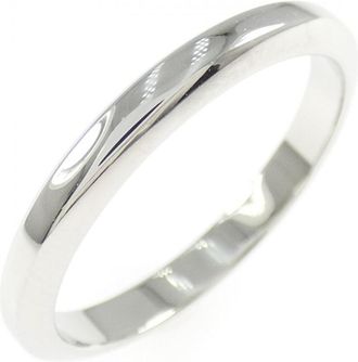 Cartier Silver Platinum 950 Band Ring (Pre-Owned)