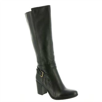 Naturalizer Womens Kelsey Wide Calf Riding Boot In Black