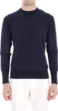 Eleventy Maglia girocollo in lana Avalon - - Knitwear - Uomo - Blu - XL