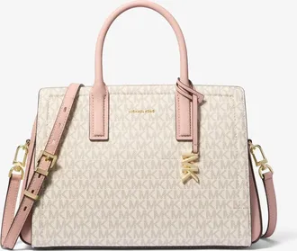 Michael Kors Laila Medium Signature Logo Satchel