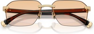 Brunello Cucinelli 0bc1011t Titanium Sunglasses with Gold Finish and Gradient Lenses