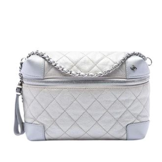 Chanel Pre-owned Vintage Crossbody Bag - Dames - Pre-owned - Grijs - Maat: ONE Size Leer
