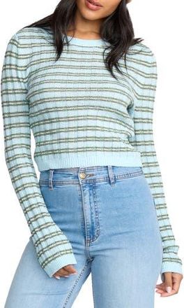 Billabong Clare Rib Crop Sweater in Misty Blue at Nordstrom Rack, Size Medium