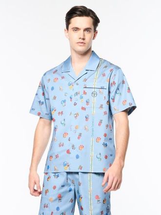 Sergio Tacchini Tosca Cabana Shirt in Faded Denim at Nordstrom, Size Xxx-Large