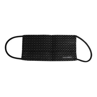 Dolce & Gabbana Gevouwen Elastische Oorband Mondkapje - unisex - Accessoires - Zwart - Maat: ONE Size Zijde