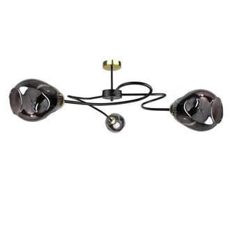 Netlighting Zahra Multi Arm Semi Flush Ceiling Light Black 67cm 3x E27