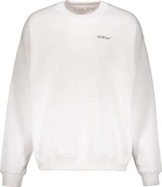 Off-white White Cotton Sweatshirt, Comfort And Style