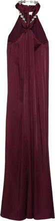 Stella McCartney Abito lungo con decorazione - Rosso