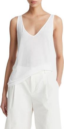 Vince Relaxed V-Neck Tank in Optic White at Nordstrom Rack, Size X-Large