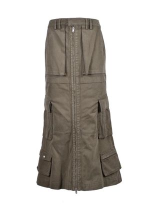 We11done Cotton Cargo Dress - Khaki