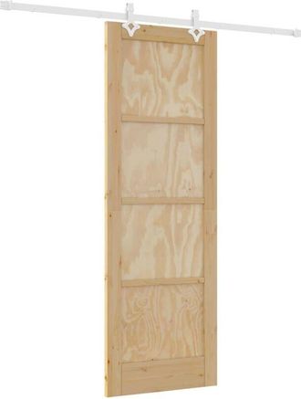 vidaXL Puerta Corredera Manual Natural Y Blanco 73.5 X 211 Cm Vidaxl