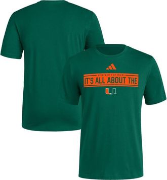 adidas Mens adidas Green Miami Hurricanes Locker Slogan Pre-Game T-Shirt at Nordstrom, Size Medium