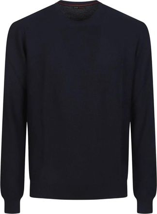 Fay Ronde hals knitwear - Heren - Ronde hals truien - Blauw - 2XL - Truien & Vesten