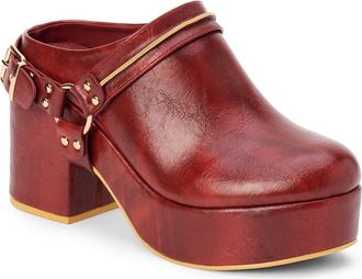 Matisse Footwear Sawyer Block Heel Platform Clog in Brick at Nordstrom, Size 10