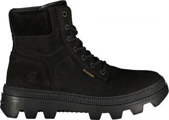G-Star Mens Noxer High Nubuck Round Toe Platform Boots In Black