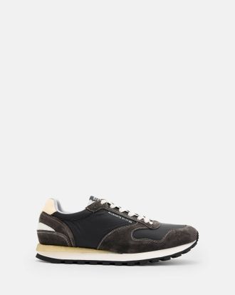 AllSaints Cow Suede Rimini Leather Lower Top Trainers, Size: UK 11/US 12/EU 45
