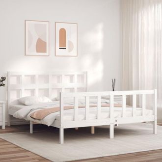 vidaXL Estructura De Cama Sin Colch&oacute;n Madera Maciza De Pino 160x200 Cm Vidaxl
