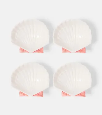 Les-Ottomans Set of 4 ceramic starter plates