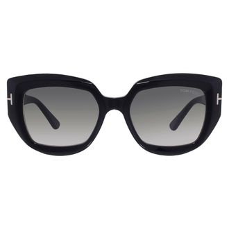 Tom Ford Saltzman Smoke Gradient Cat Eye Ladies Sunglasses FT1192 01B 53