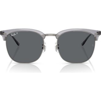 Ray-Ban 47mm Polarized Square Sunglasses in Gunmetal at Nordstrom