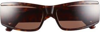Balenciaga 66mm Oversize Rectangular Sunglasses in Havana Havana Brown at Nordstrom Rack