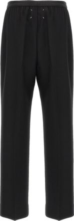 Maison Margiela Womens Black Virgin Wool Casual Pants