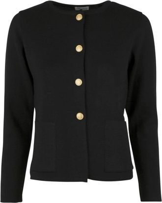 Stenstr&ouml;ms Stina Gebreid Vest Zwart - Dames - Vesten - Zwart - M - Wol - Truien & Vesten