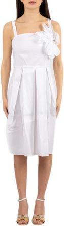 LuckyLu Ab 28Pf Midi Jurk - Dames - Casual kleedjes - Wit - M - Kleedjes