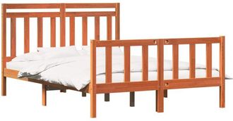 vidaXL Estructura De Cama 2 Pcs Marr&oacute;n Cera 205,5 X 145,5 X 100 Cm Vidaxl