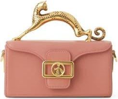 Lanvin Pencil Cat Nano Bag In Leather in Dark Pink at Nordstrom
