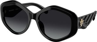 Tory Burch TY7217U Polarized 1709T3 Womens Sunglasses Black Size 55