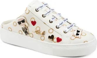 Karl Lagerfeld Cambria Sneaker Mule in Cream/gold at Nordstrom, Size 6.5