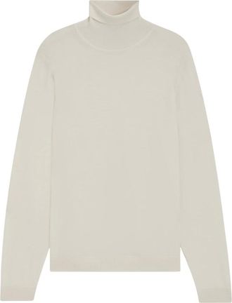 HUGO BOSS Jersey de cuello alto de corte regular - Knitwear - Hombre - Blanco - S