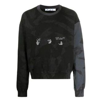 Off-white SS21 Camouflage Printing Logo Round Neck Black OMBA035R21FLE0011009