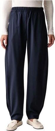 Lacoste Pantalones de ch&aacute;ndal de corte ancho - Trousers - Mujer - Azul - 2XL