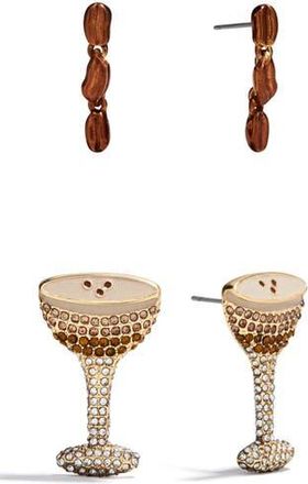 BaubleBar Looking Brewtiful Set of 2 Drop Earrings in Brown at Nordstrom Rack
