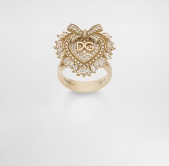 Dolce & Gabbana Devotion Ring 18 Carat Yellow Gold And Diamonds - Woman Rings Gold 46