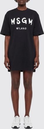 Msgm Abito a t-shirt in cotone con logo