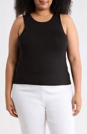 Renee C Fitted Tank Top in Black at Nordstrom Rack, Size 1X