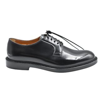Doucal's Klassieke zwarte veterschoenen - Heren - Nette schoenen - Zwart - 40 EU - Leer - Schoenen