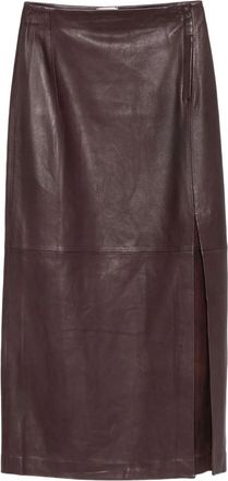 Alysi Gonna lunga con spacco laterale - Rosso